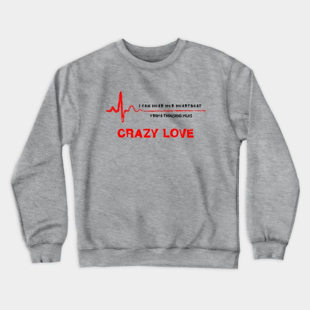 HER HEARTBEAT Crewneck Sweatshirt by Vansa Design